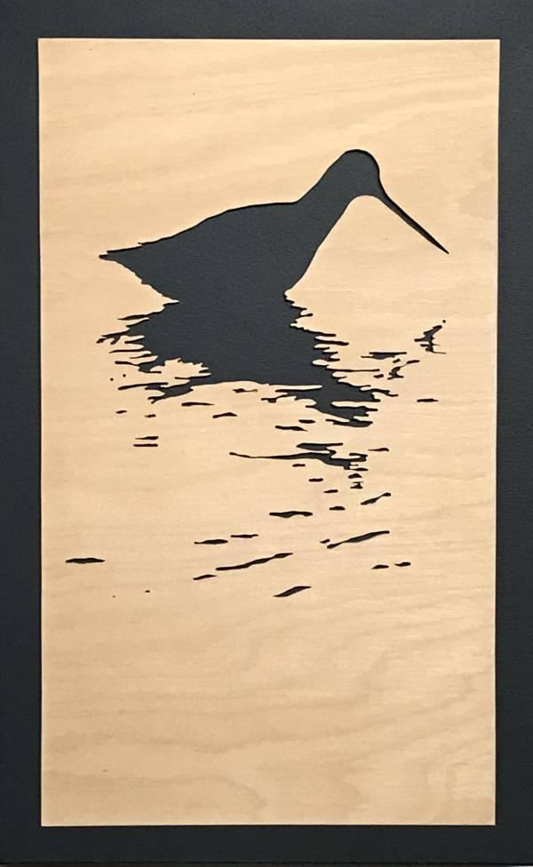 - a , woodcut Sculpture by Rob Braybrooks, measuring 40 x 25 cm (H x W) £350